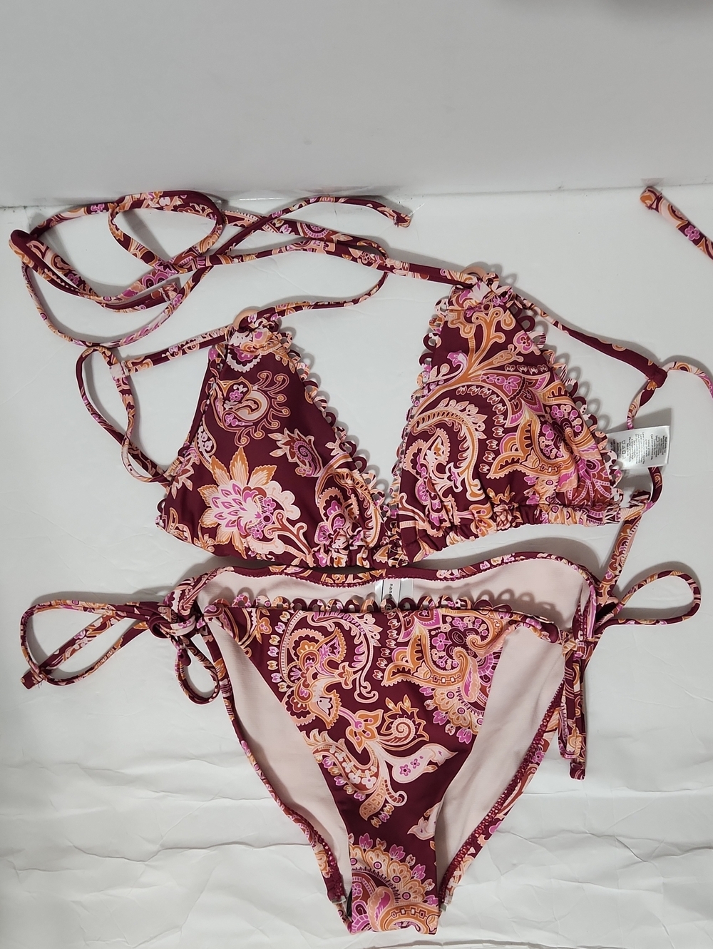 NWT Nanette Lepore Azalea Adjustable Bikini Top and Bottom. Size 10